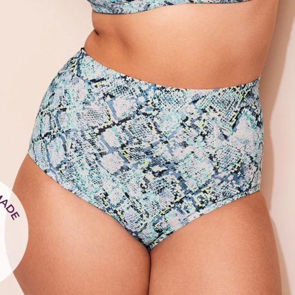 Adore Me Snake Print Bikini Swin Helena Contour Plus Bottoms - Picture 2 of 7